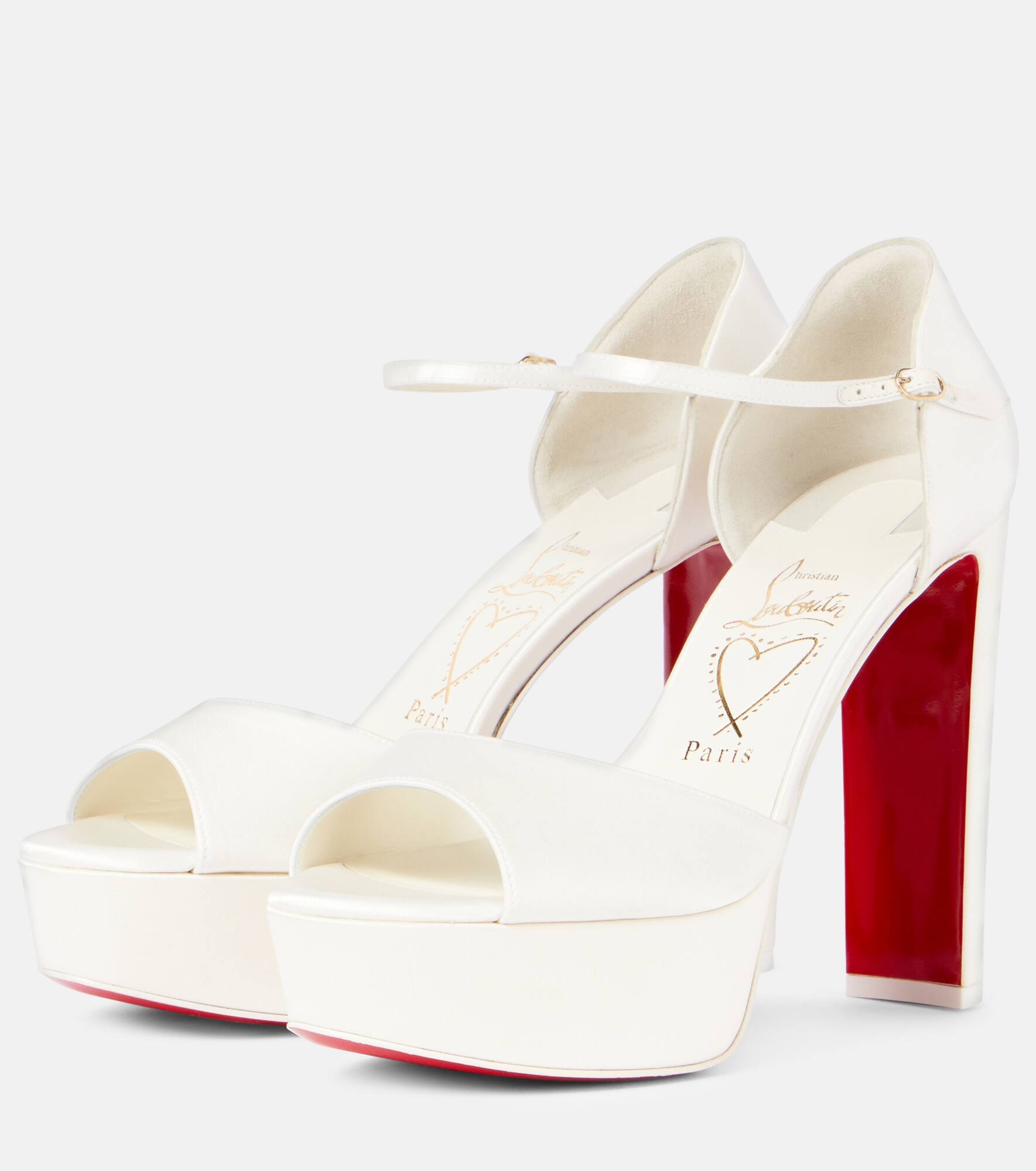 Bridal Sandaloo 130 crepe satin sandals - 4