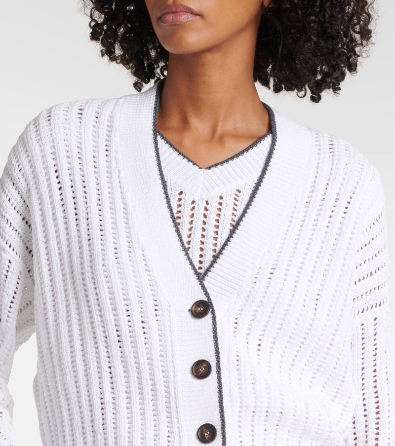 Ribbed-knit cotton cardigan 5