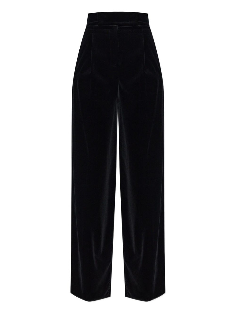 pleated velvet trousers 1