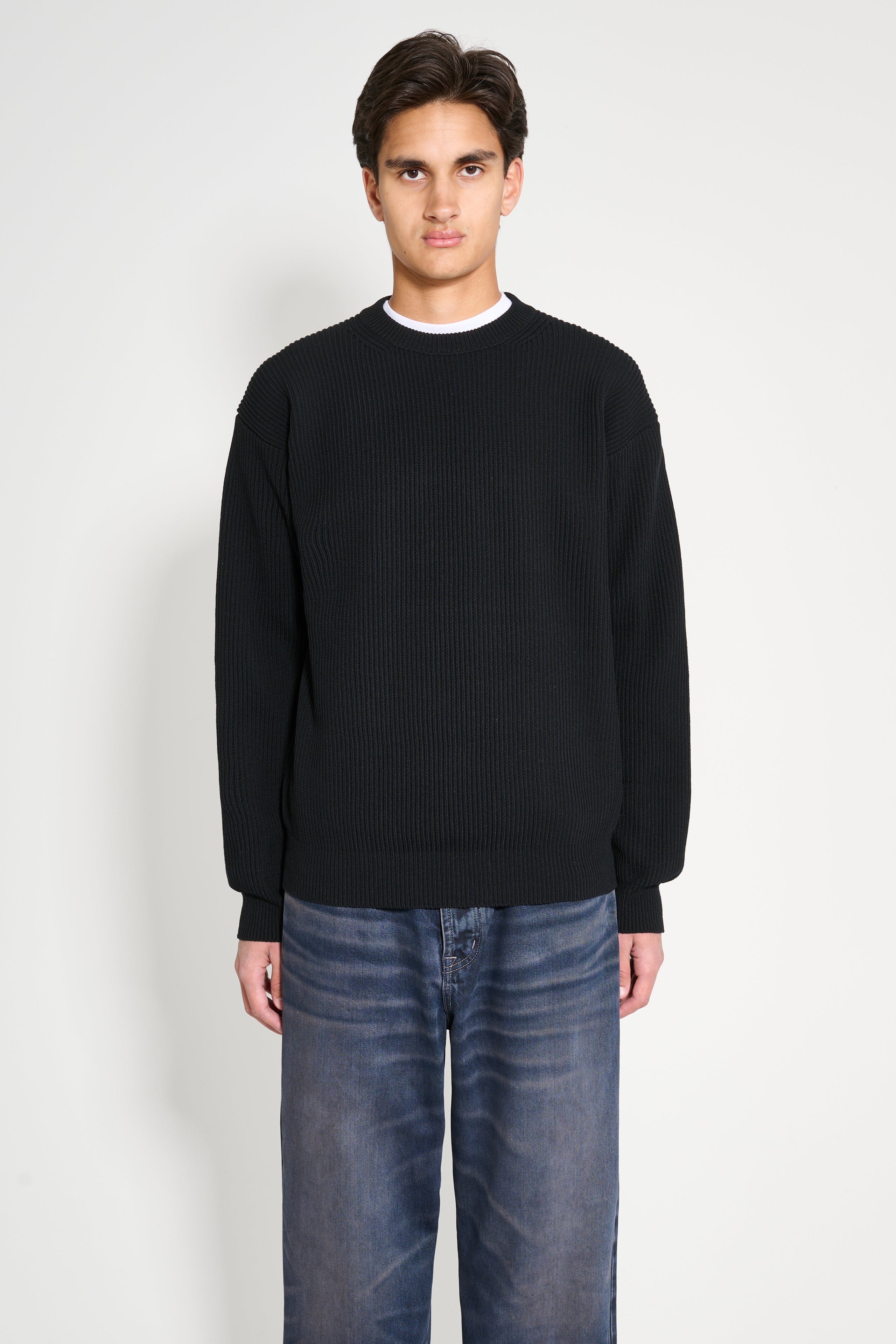 AURALEE SUPER FINE WOOL RIB KNIT P/O