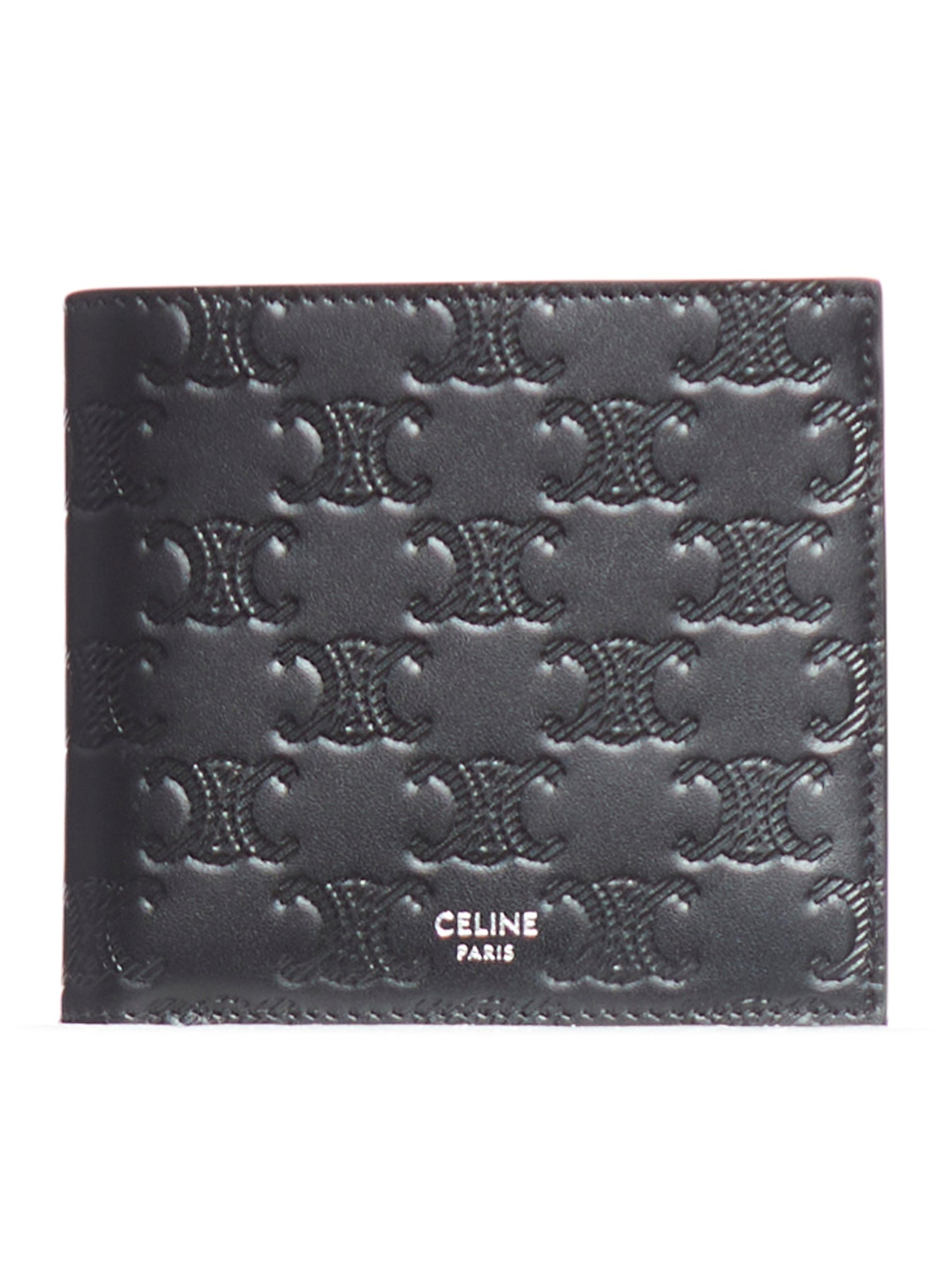 【CELINE】BI-FOLD WALLET●10B653FQB38SI Bi-fold card holder IN grained calfskin - Black | CELINE