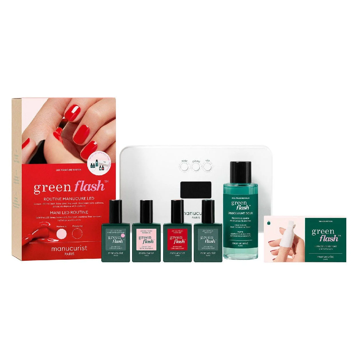 36W Green Flash Pro Routine Set - Poppy Red and Hortencia - 1
