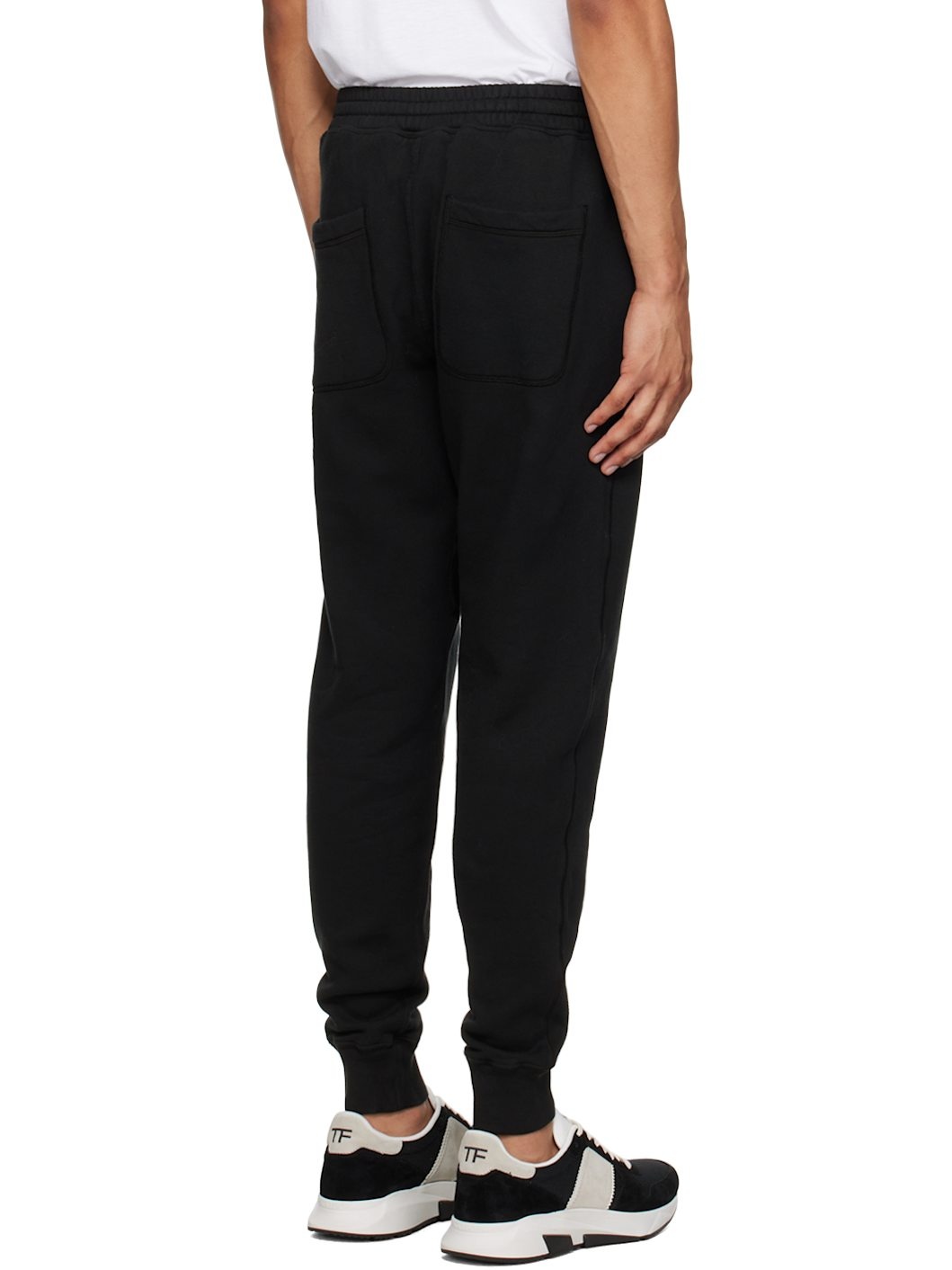 Black Garment-Dyed Sweatpants - 3