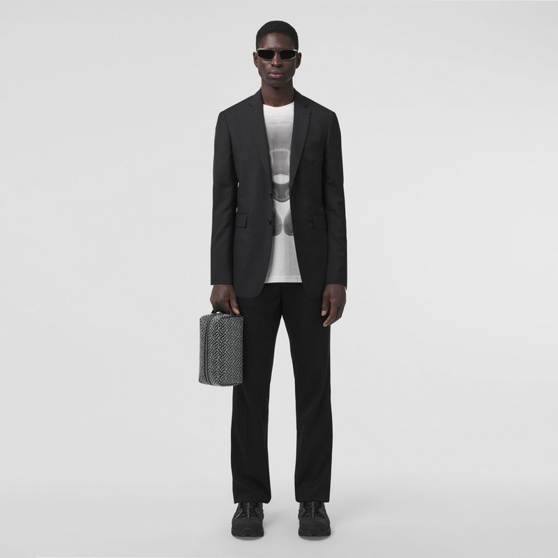 Monogram Print Leather Travel Pouch 6