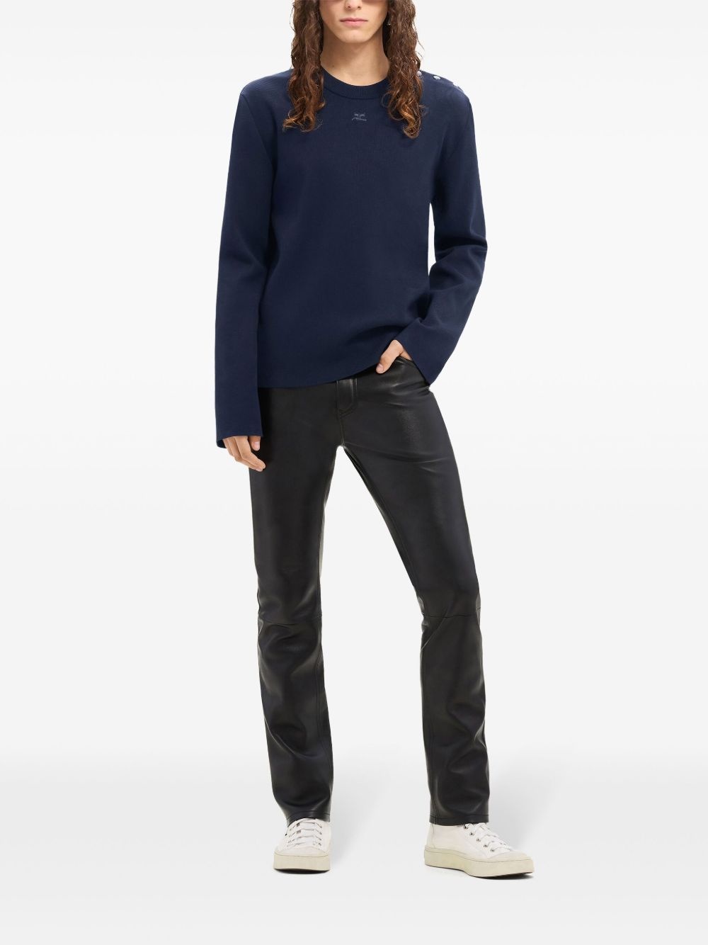 shoulder snaps sweater - 2