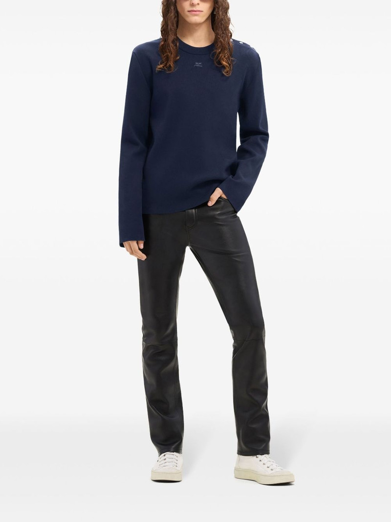 courrèges shoulder snaps sweater outlook