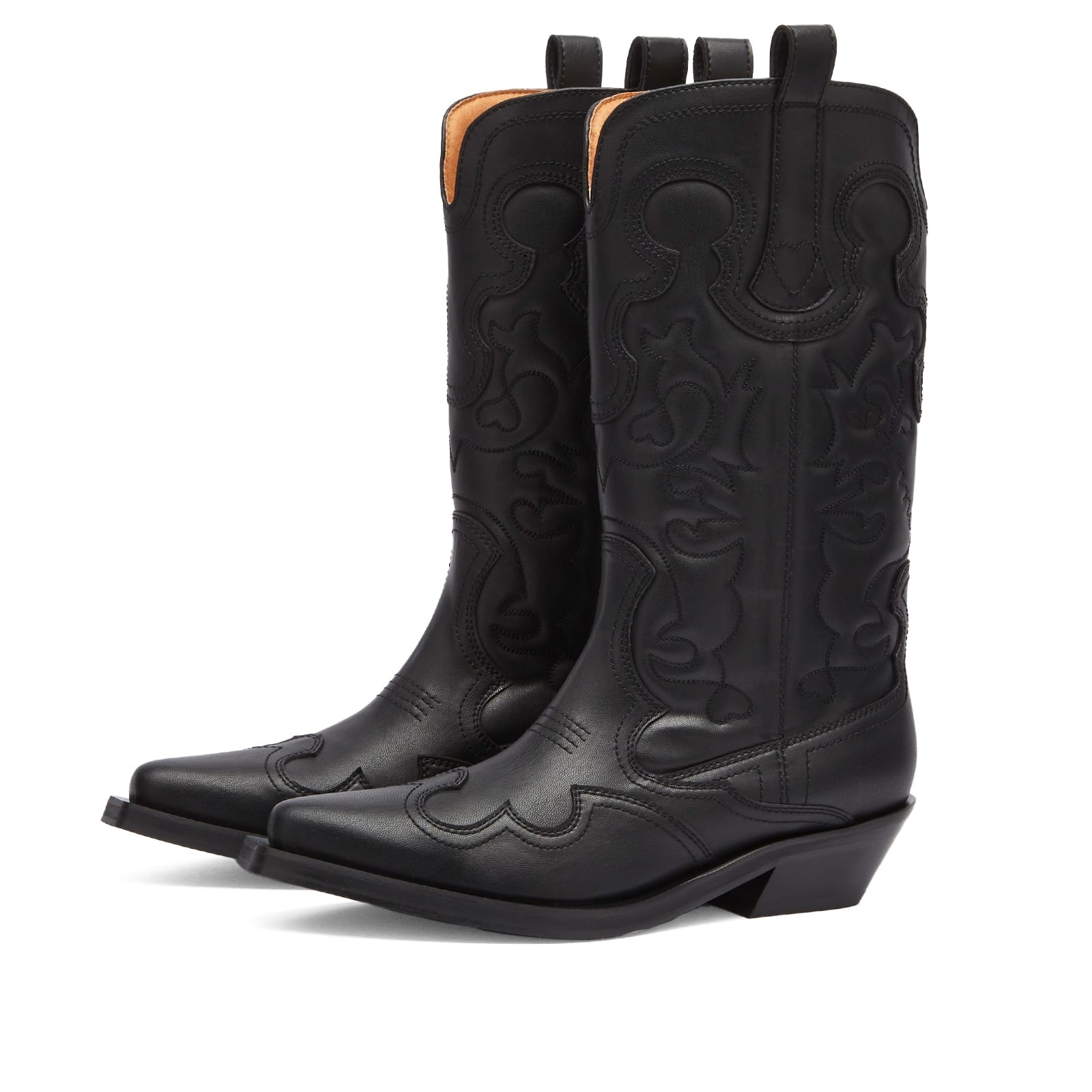 GANNI Embroidered Western Boot - 2