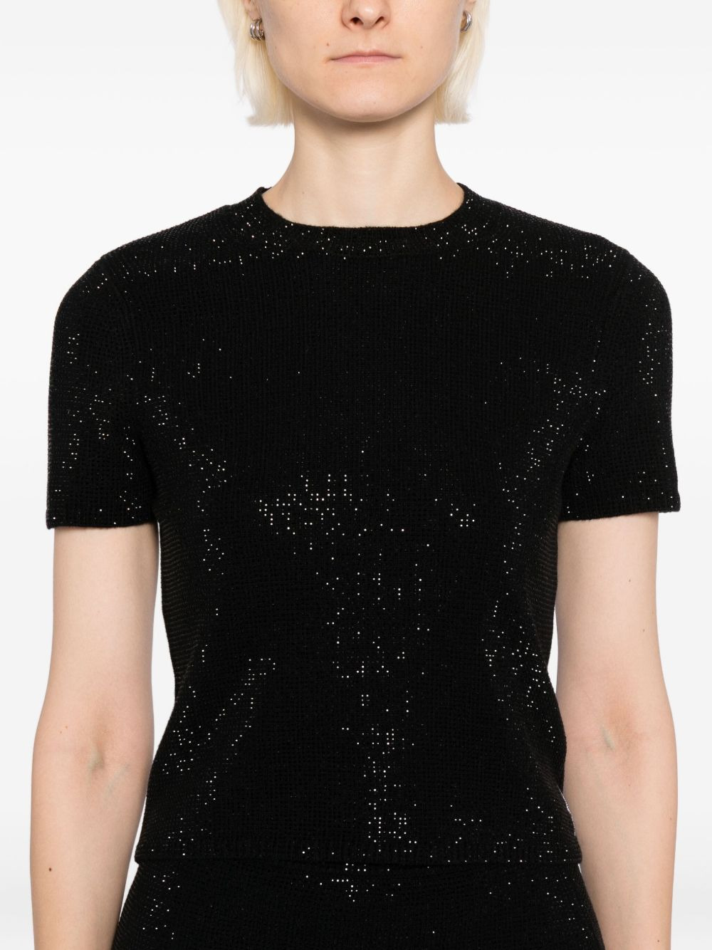 crystal-embellished T-shirt - 5