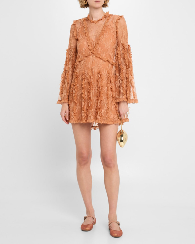AKNVAS Dorian Long-Sleeve Lace Dress outlook