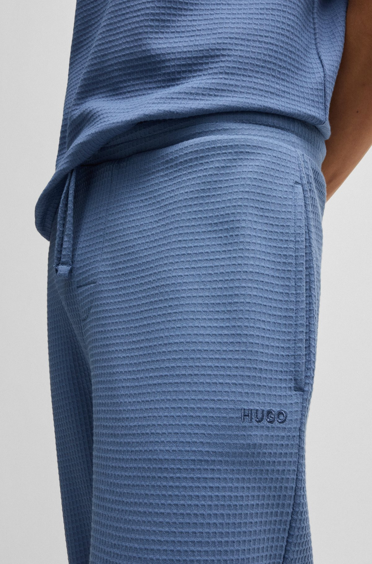 COTTON PAJAMA BOTTOMS WITH EMBROIDERED LOGO - 5
