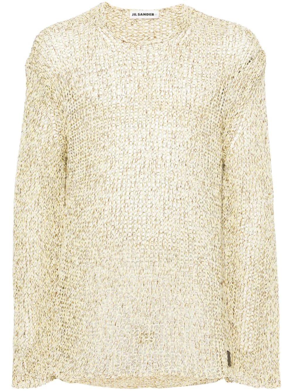 open-knit appliqué-logo jumper - 1