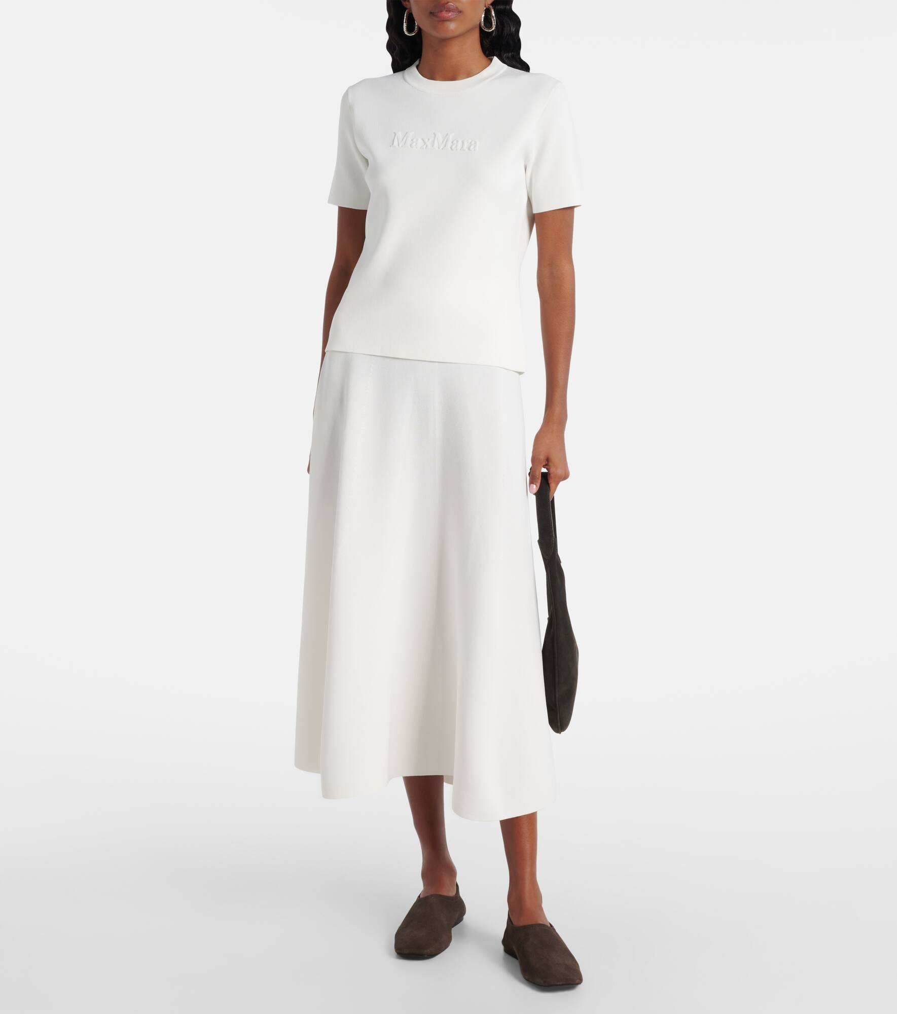 Lazio crêpe midi skirt - 2
