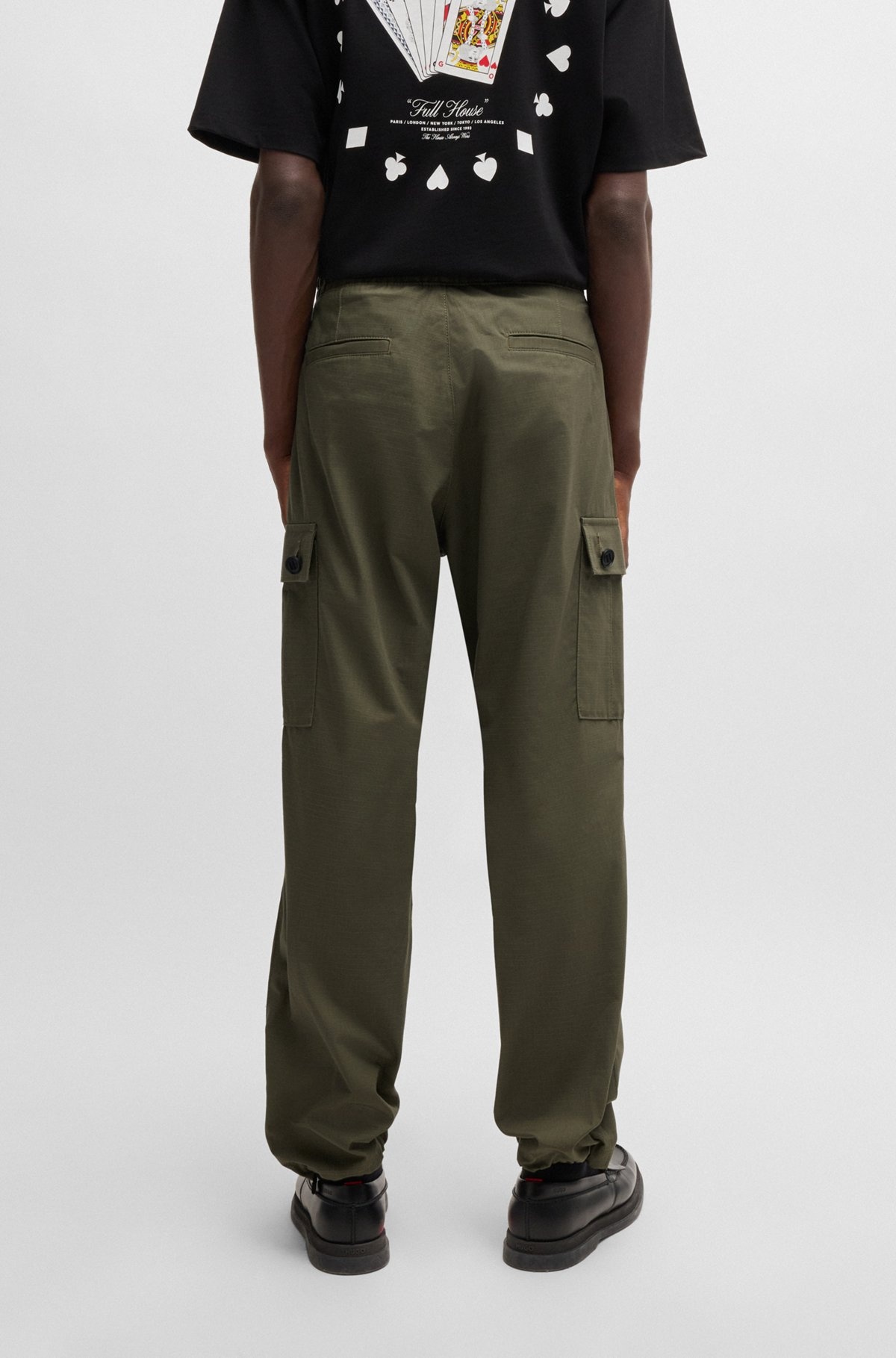 REGULAR-FIT CARGO TROUSERS IN RIPSTOP COTTON - 5