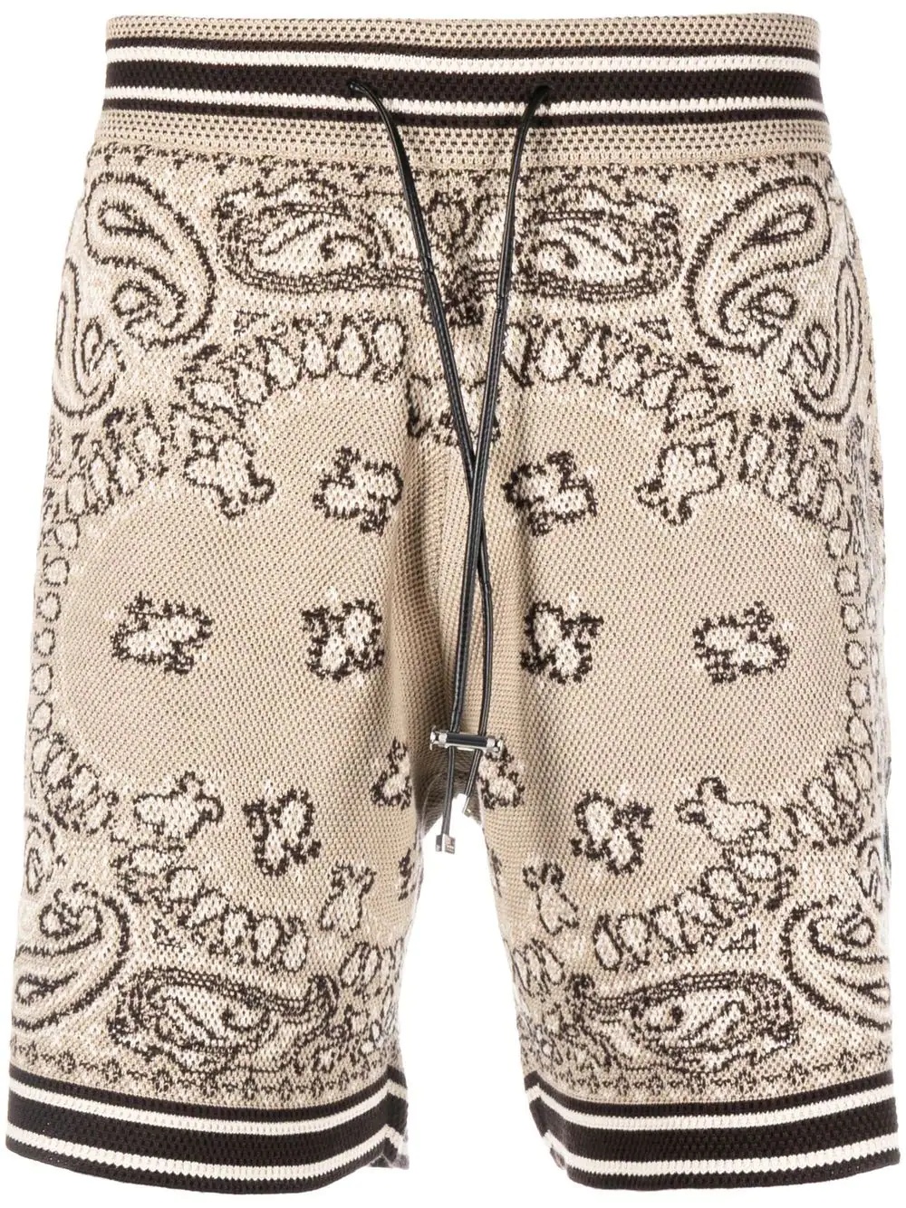 embroiered bandana-print shorts - 1