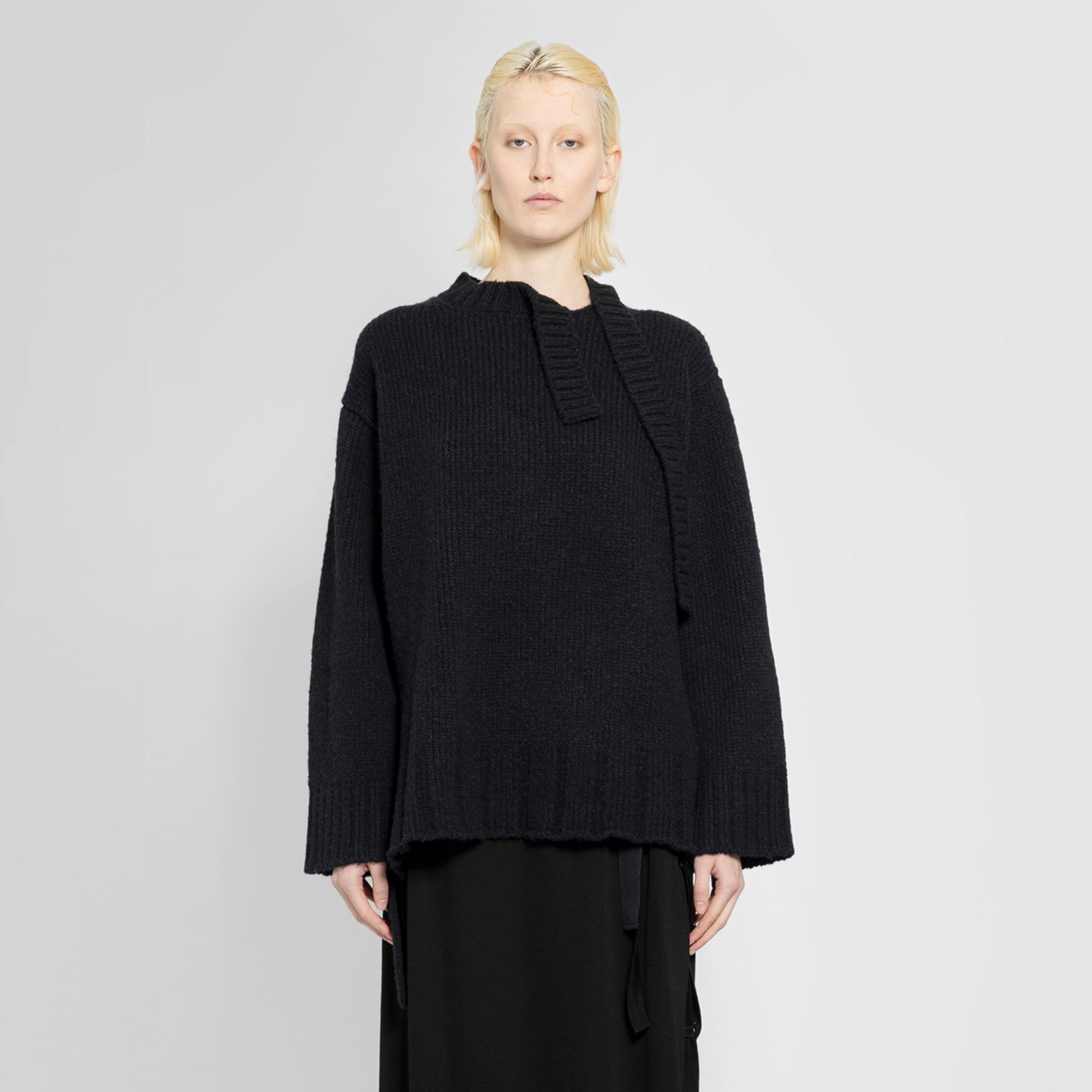 YOHJI YAMAMOTO WOMAN BLACK KNITWEAR - 7