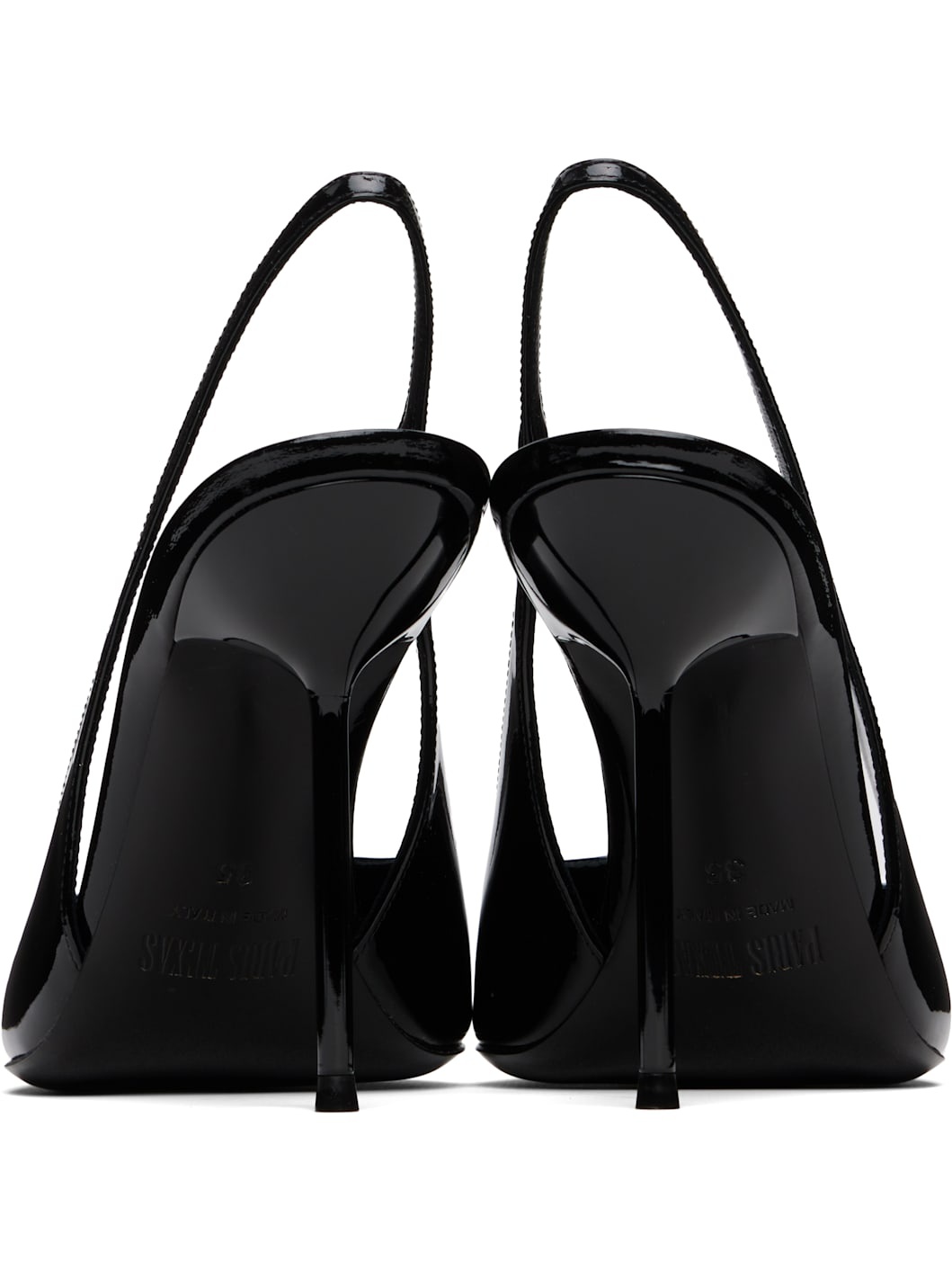 Black Lidia Slingback Heels - 2