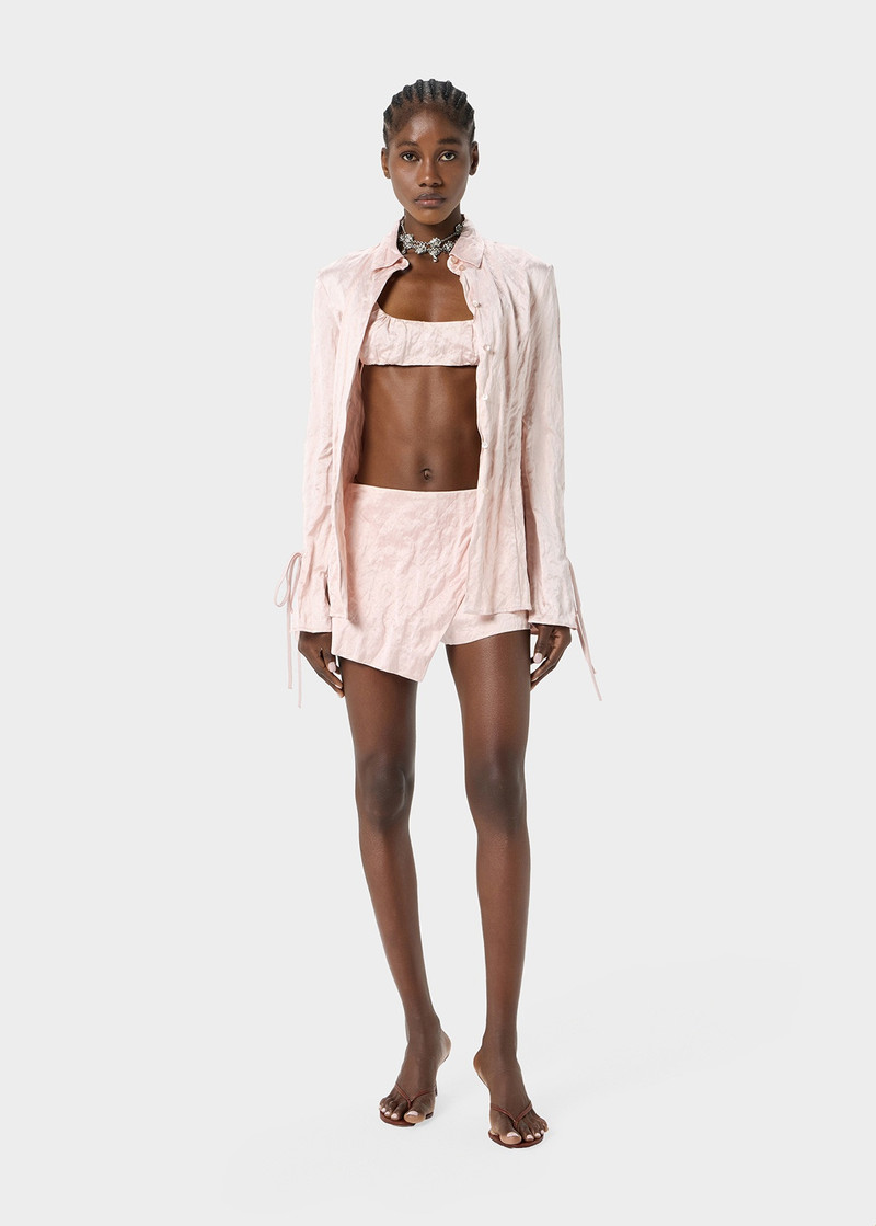 Blumarine CRINKLED SATIN SHORTS outlook