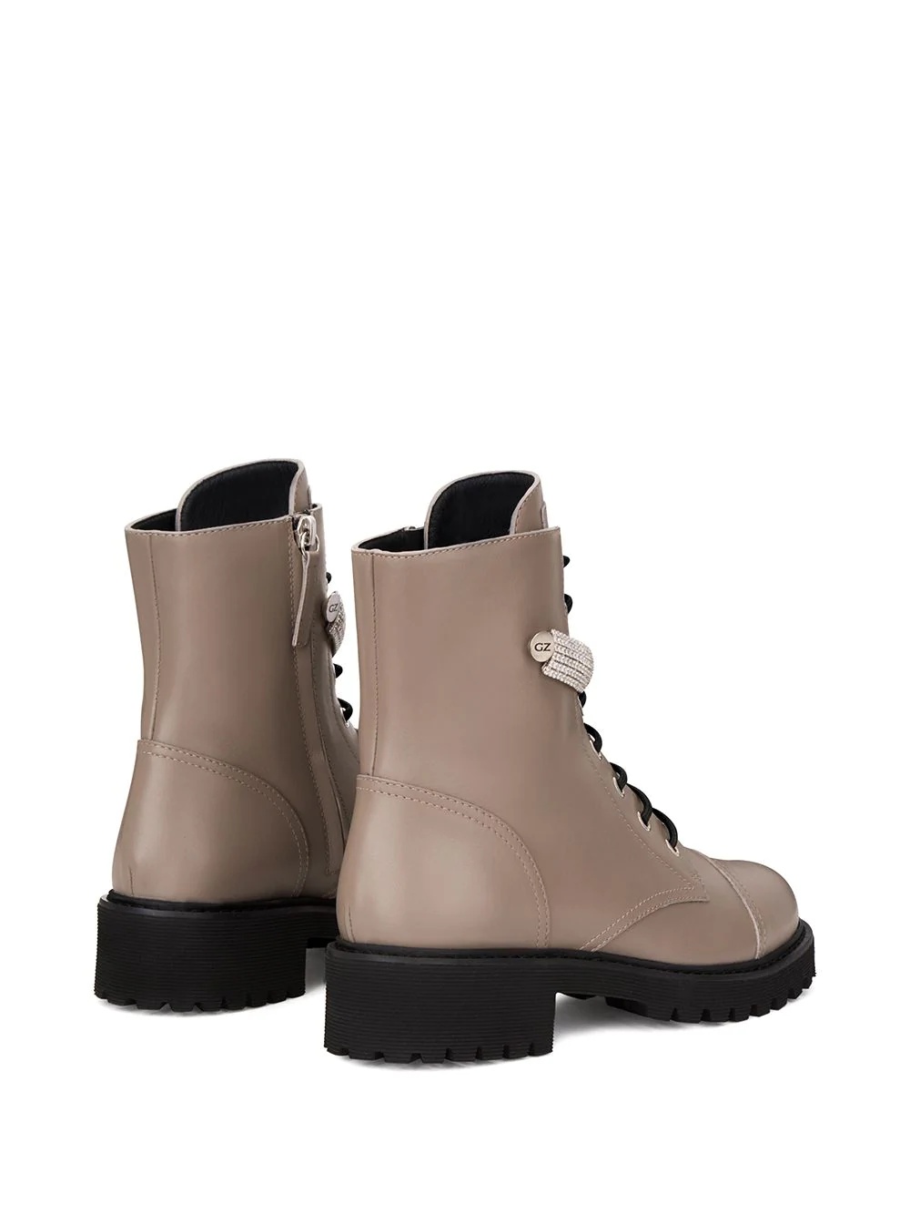 crystal-strap hiking boots - 3