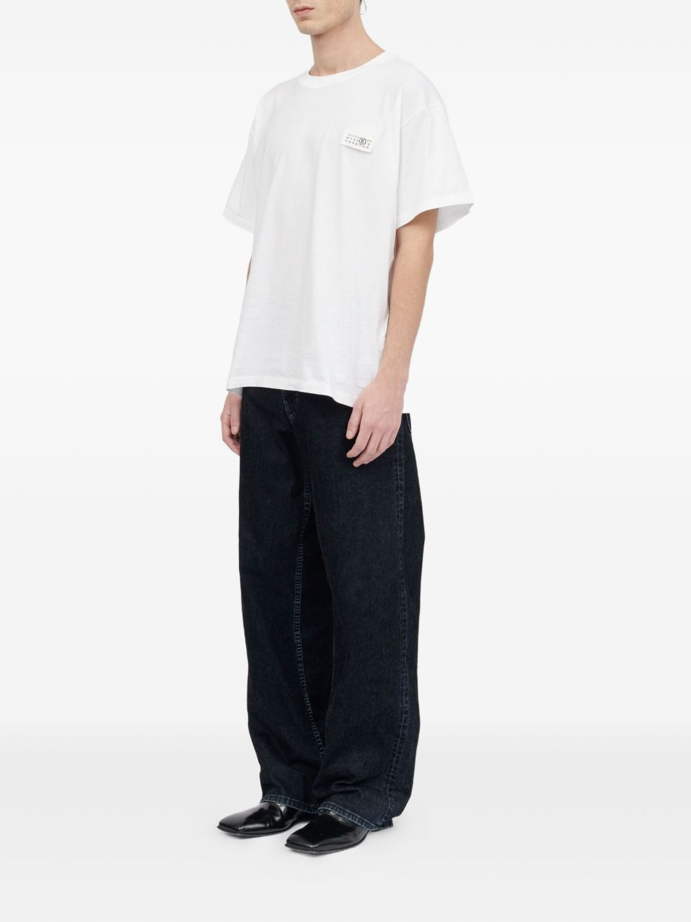 numbers-patch T-shirt - 3