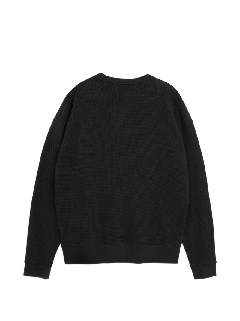 YMC Versatile crew-neck waffle sweatshirt outlook