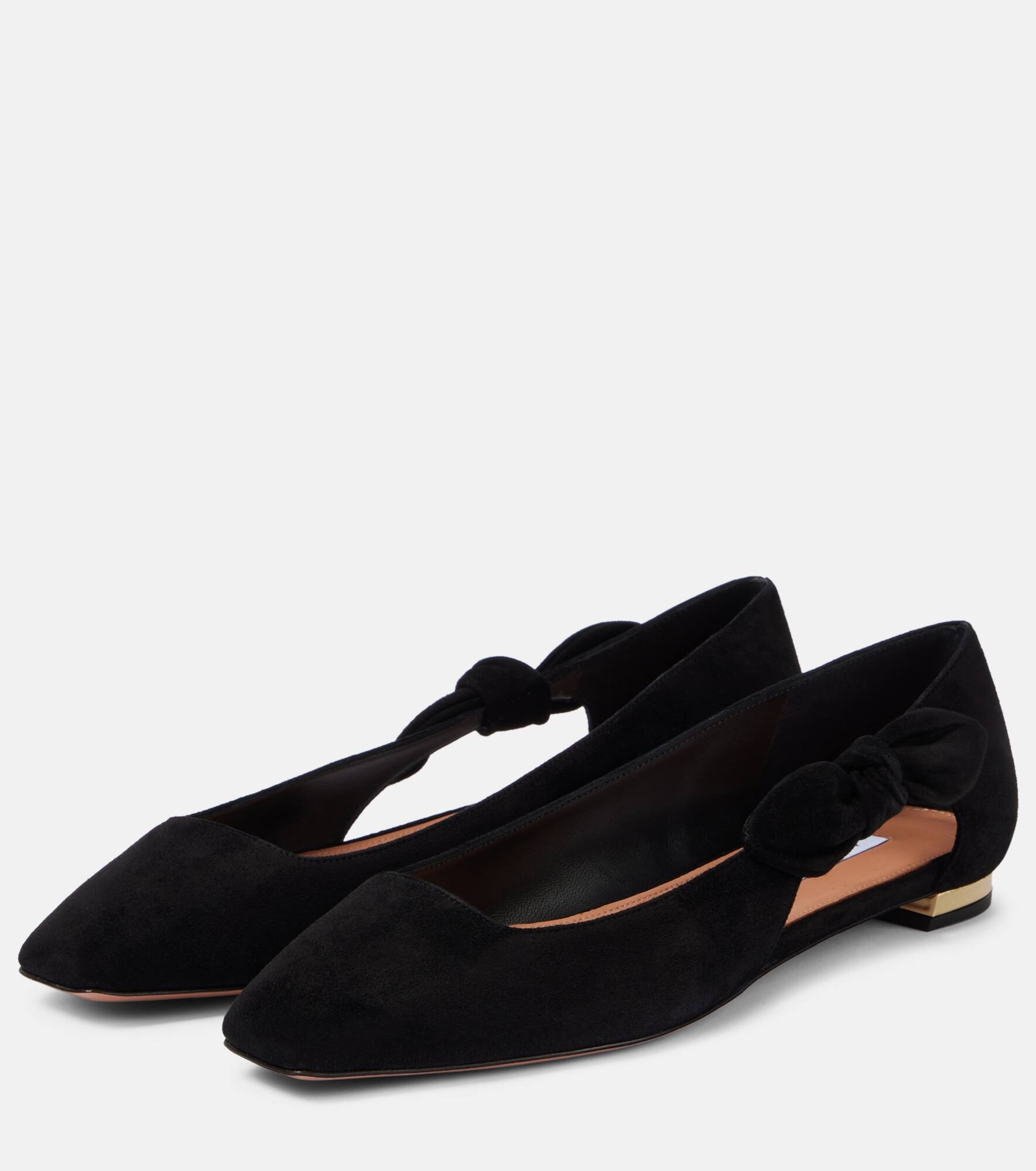 Very Bow Tie suede ballet flats - 4