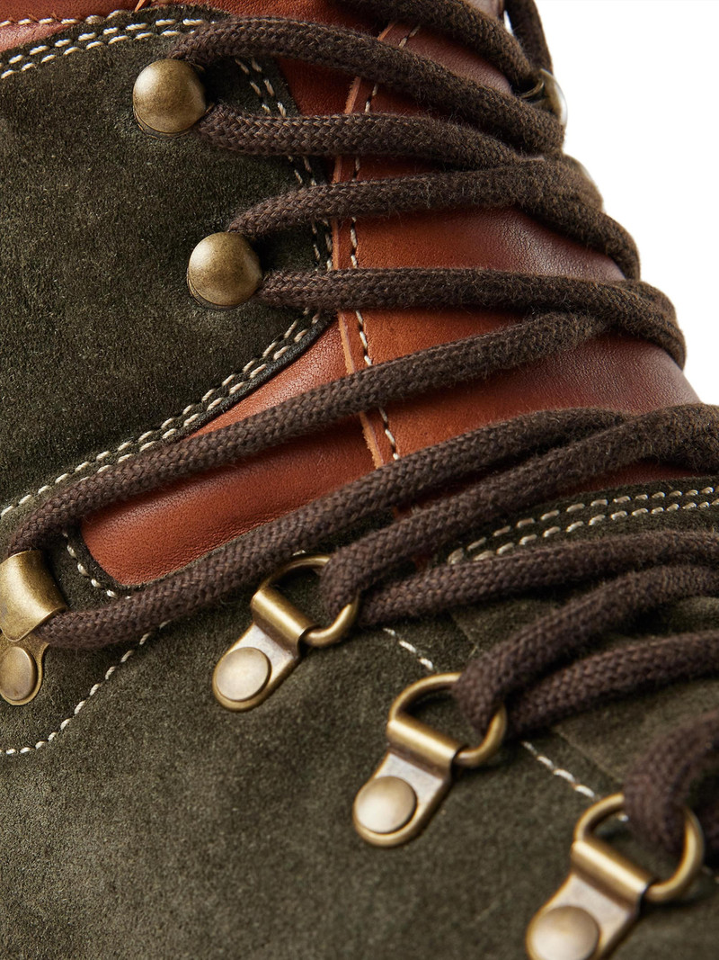 Men's Cortina Suede Hiking-Style Ankle Boots - Thicket Moss 6