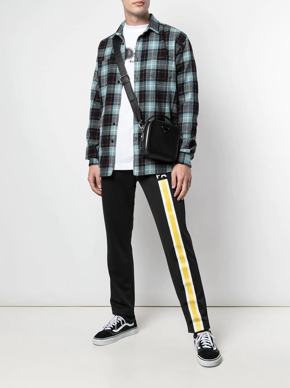 striped logo track trousers - 2