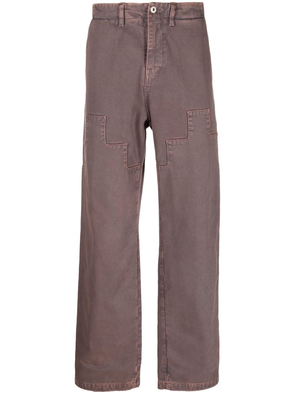 Cross straight-leg trousers - 1