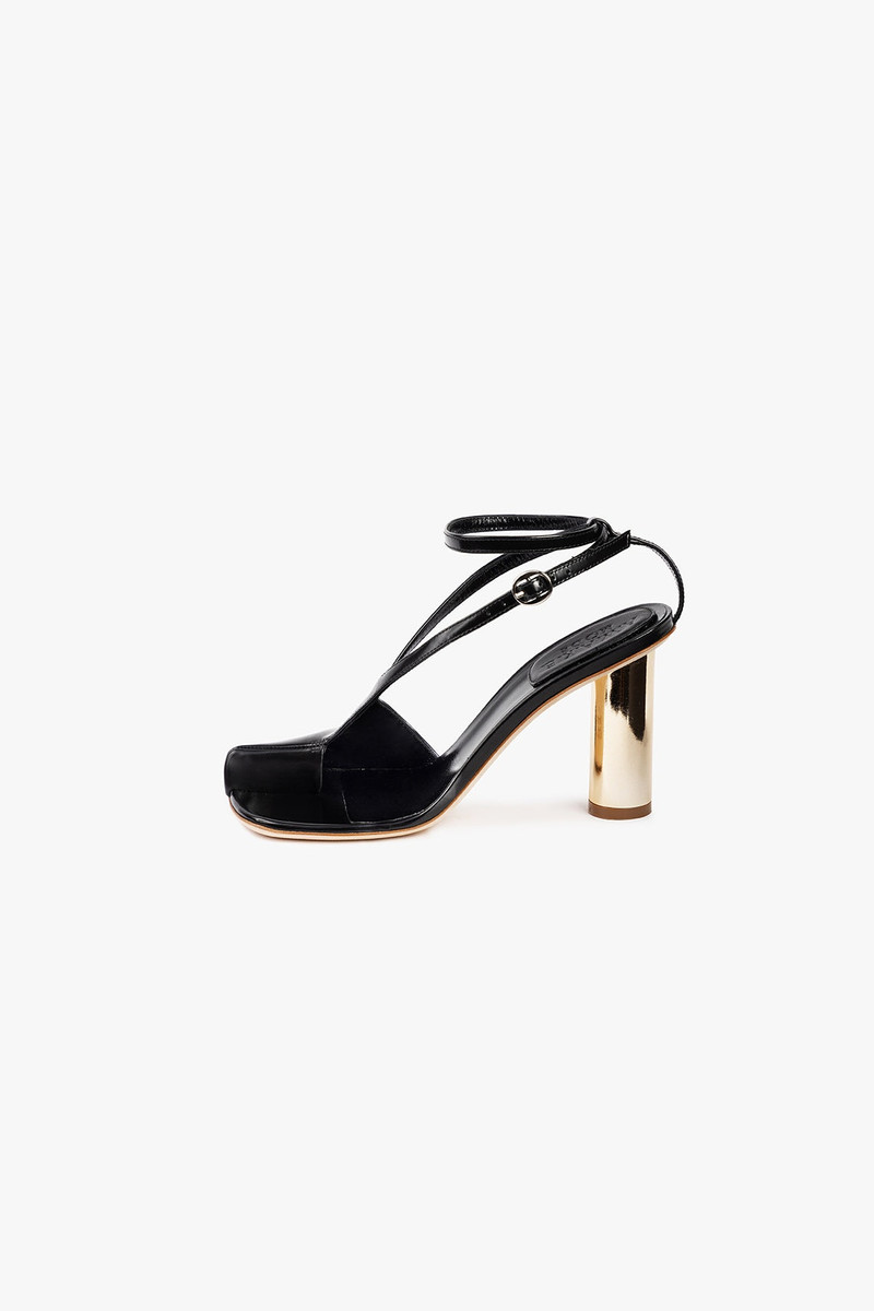 CHRISTINE SHOES BLACK SILVER GOLD 1