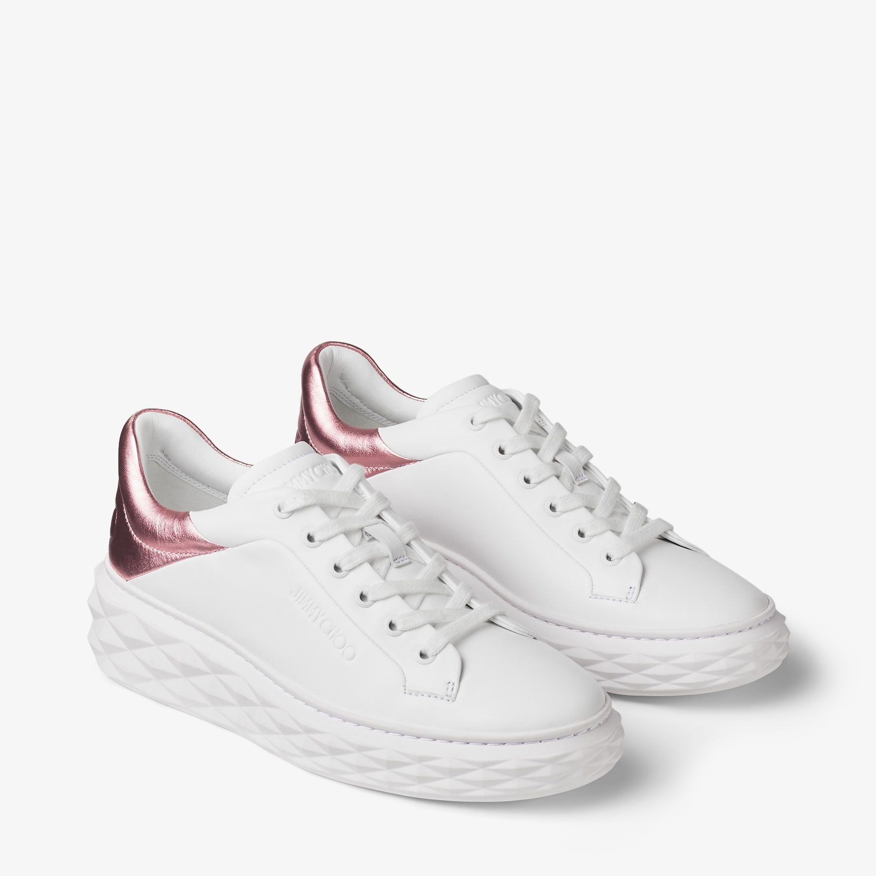 Diamond Maxi/F II
White Nappa Leather Trainers - 2