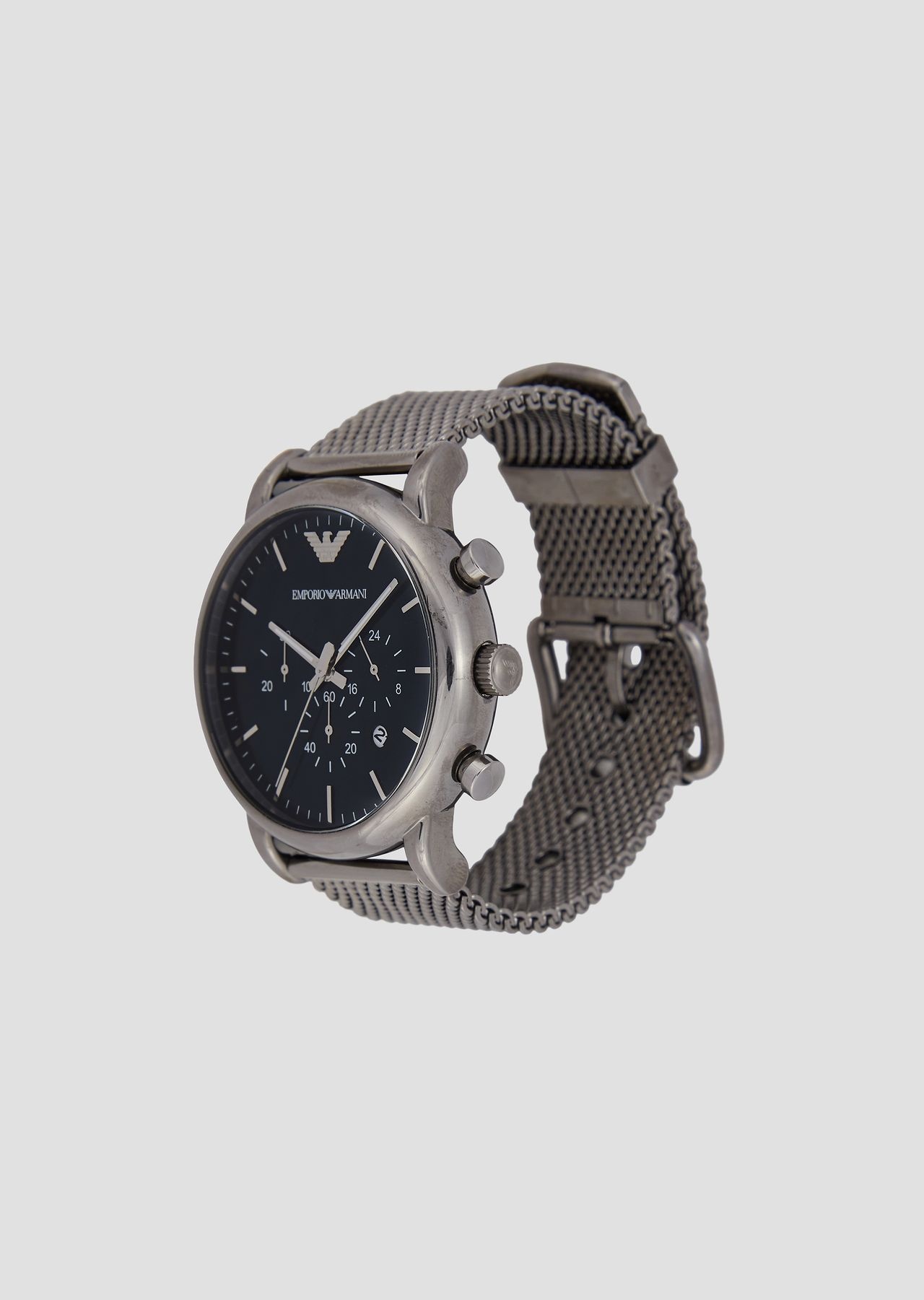 Men's Chronograph Gunmetal Stainless Steel Watch - 3