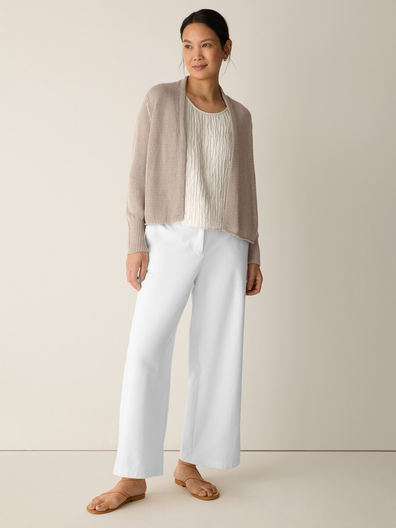 Organic Linen Cotton Cropped Cardigan 3