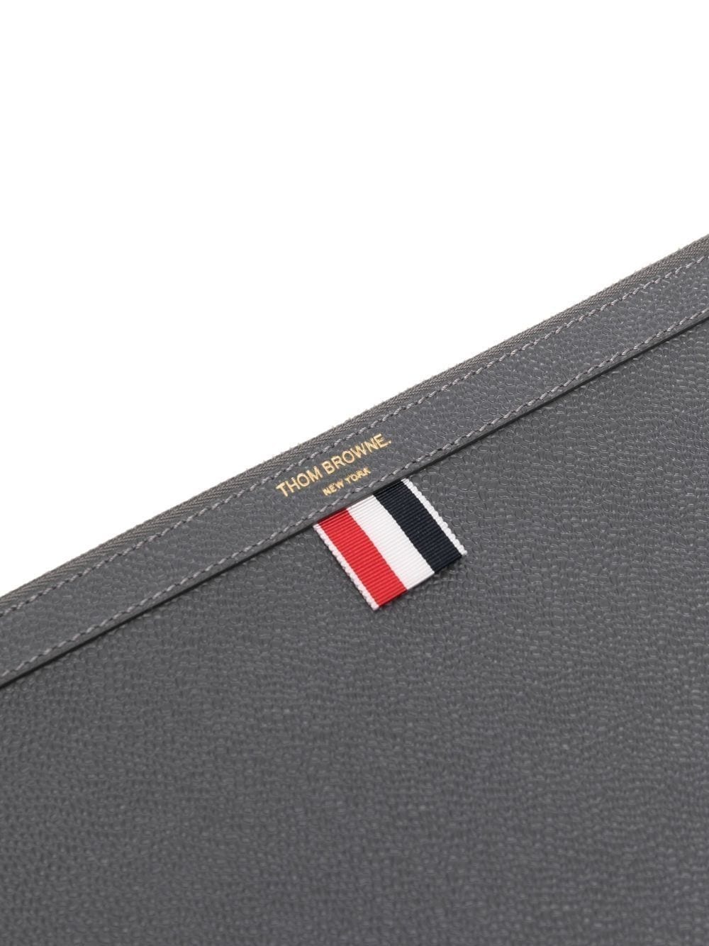 pebbled rectangular clutch bag - 4