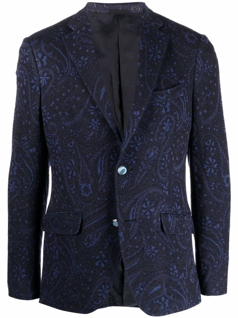 paisley jacquard wool blazer - 1