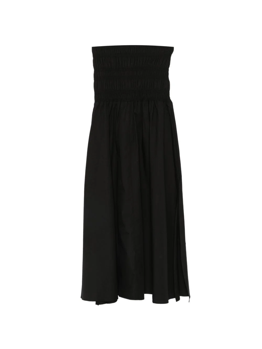 smocked-waistband pleated maxi skirt - 1