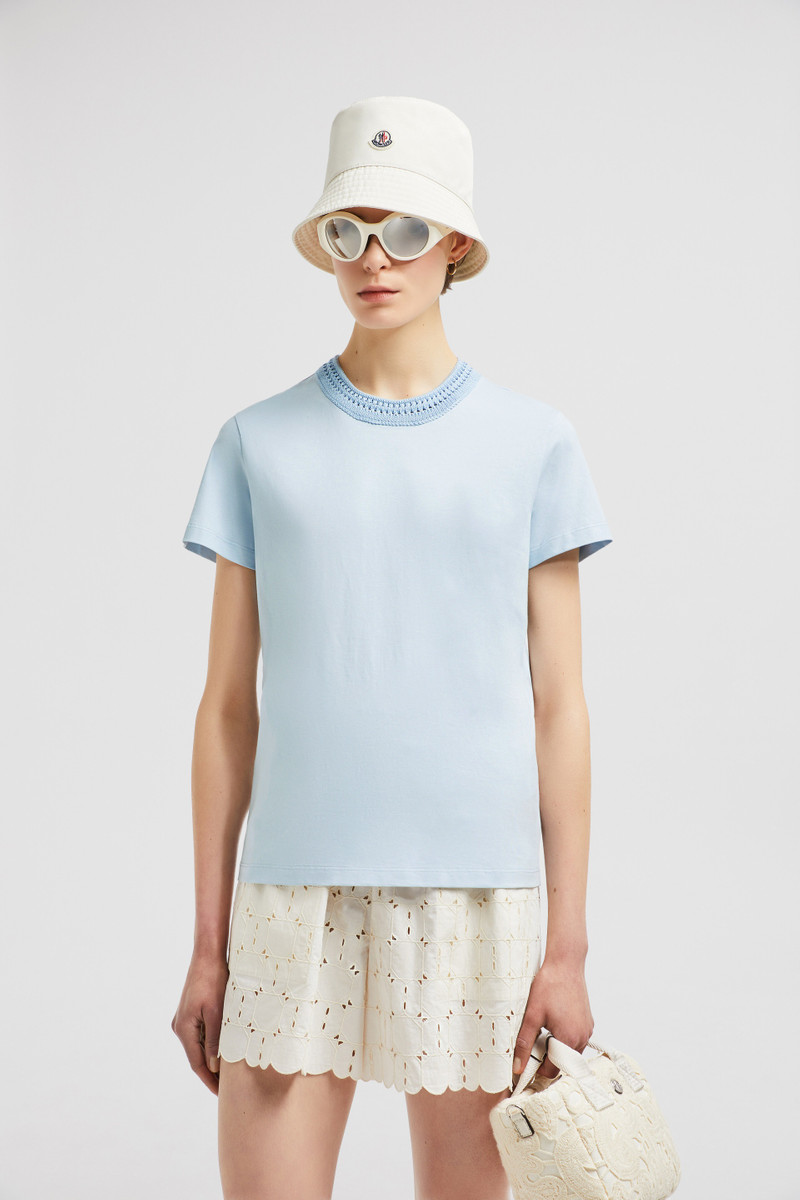 Moncler Crochet Accent Cotton T-Shirt outlook