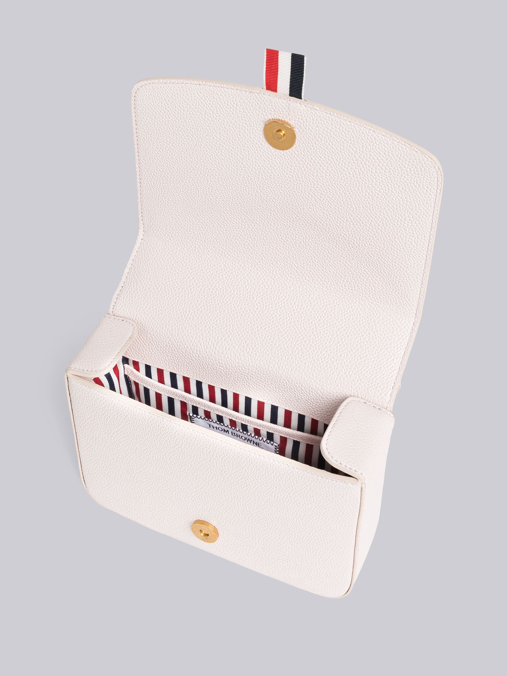 Pebble Grain Leather Mini Saddle Bag - 5