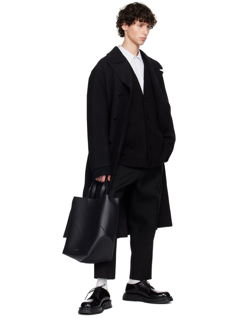 Jil Sander Black Double-Breasted Coat outlook