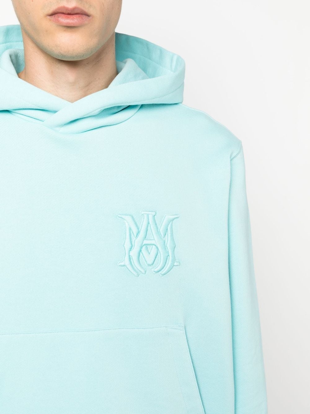 logo-embroidered cotton hoodie - 5