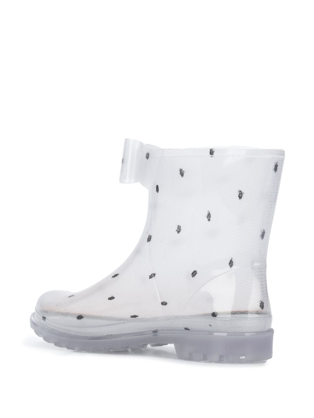 RED(V)  point d'esprit tulle rain boots - 3