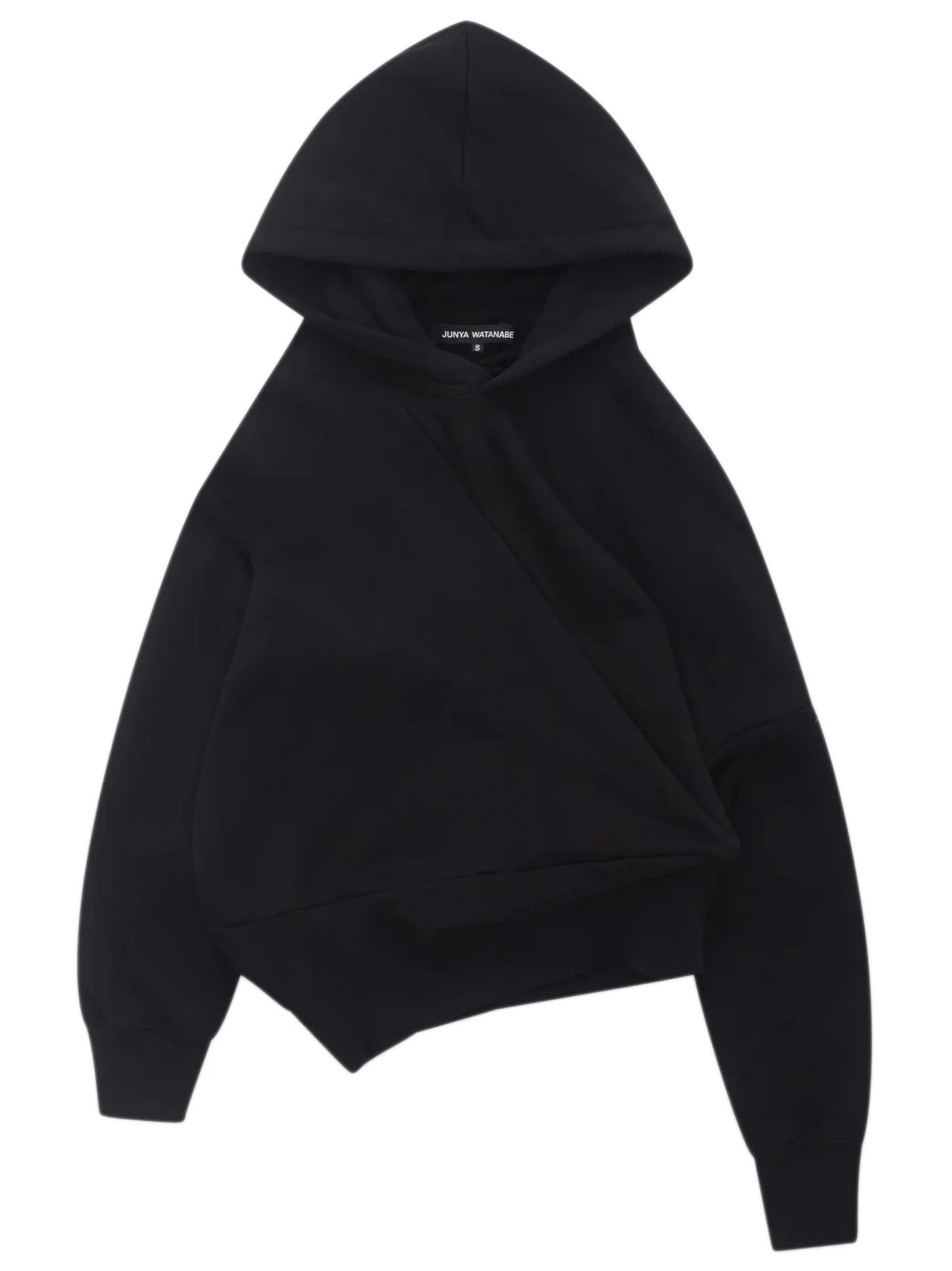 LADIES' HOODED T-SHIRT - BLACK - 1