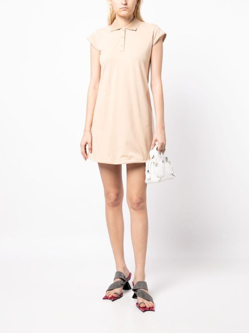 We11done contrasting-trim flared cotton dress outlook