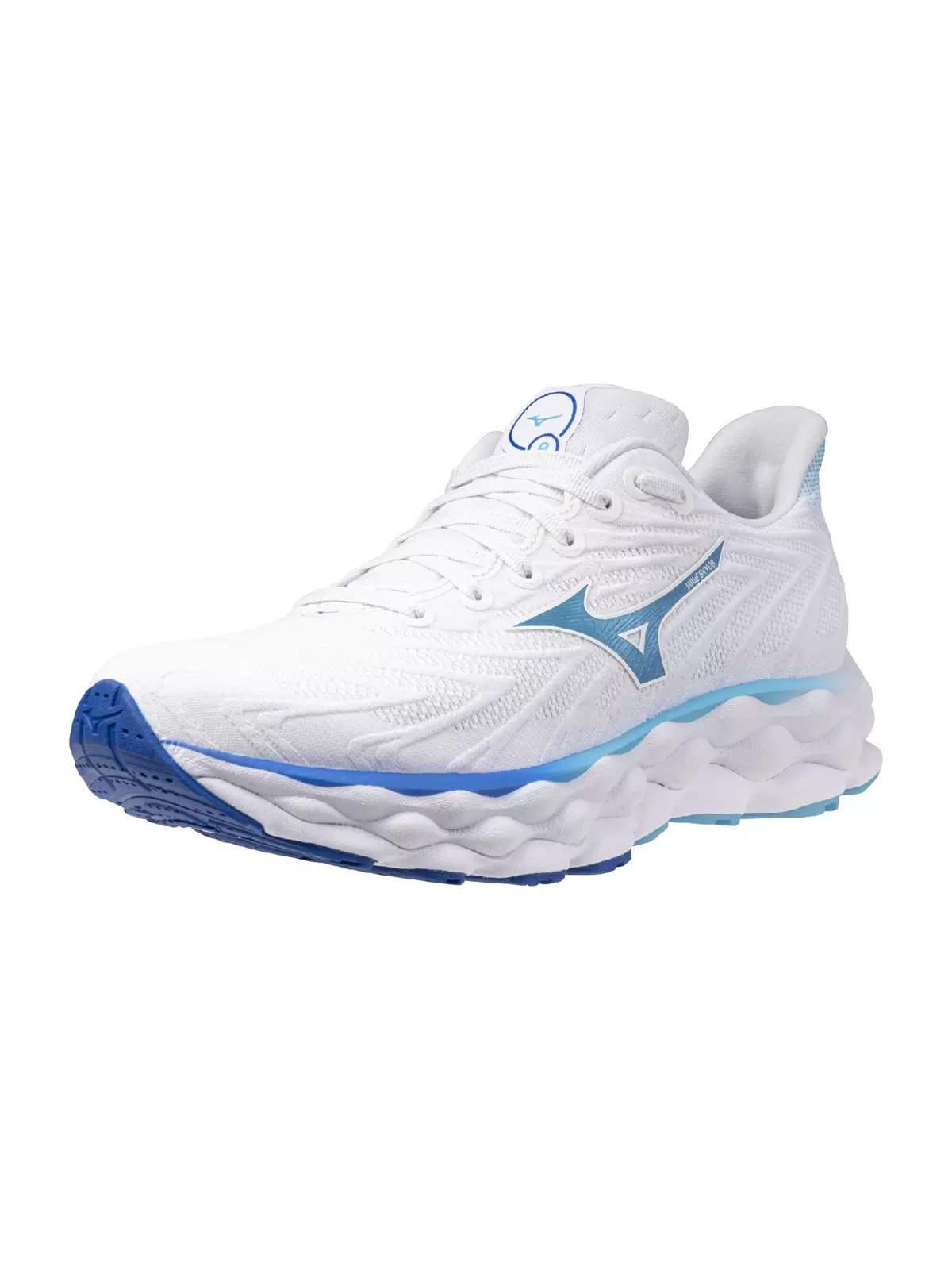 Wave Sky 8 "White/Moroccan Blue" Women's Running Shoe - 3