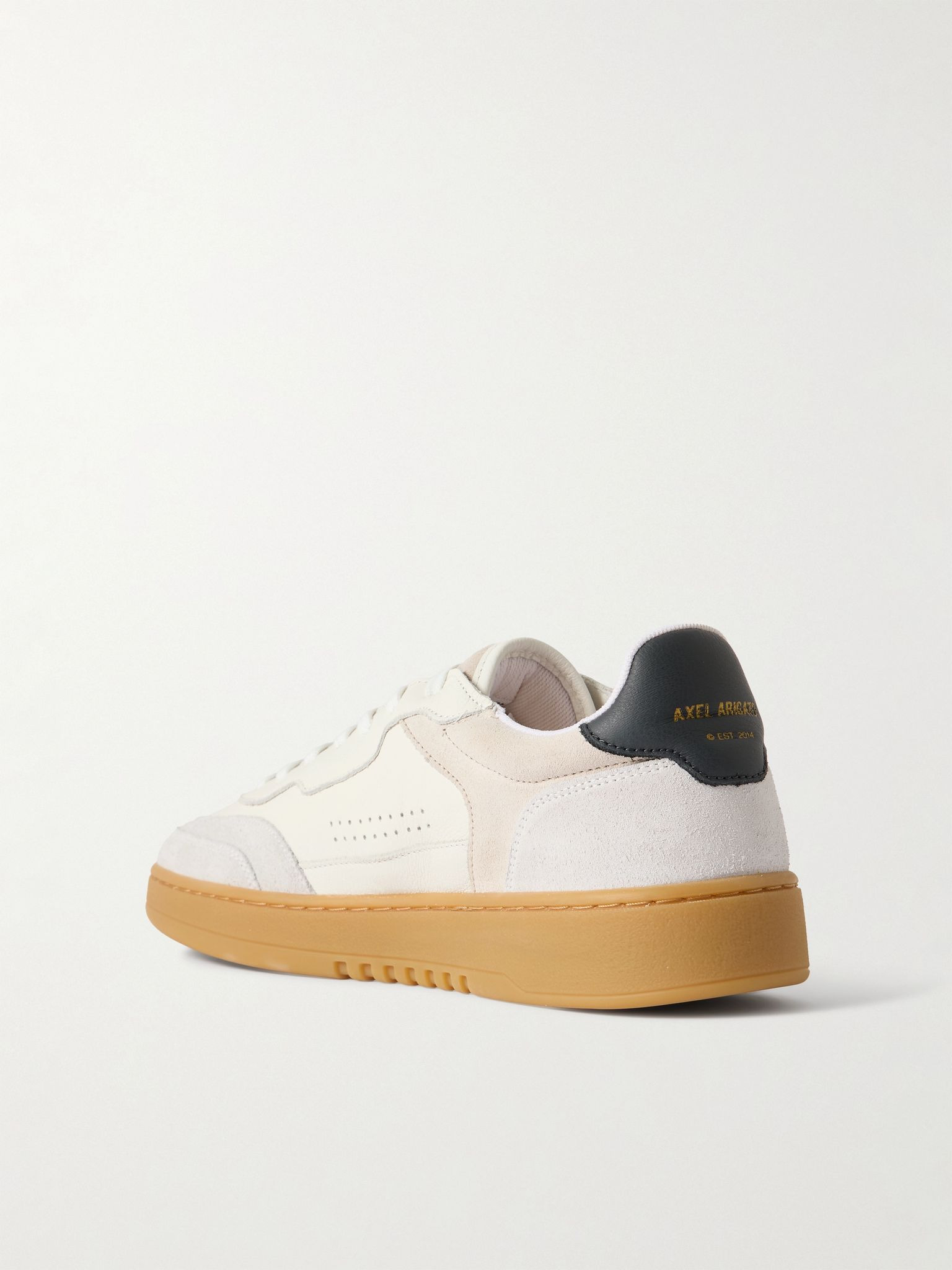Dice T-Toe Suede-Trimmed Leather Sneakers White - 4