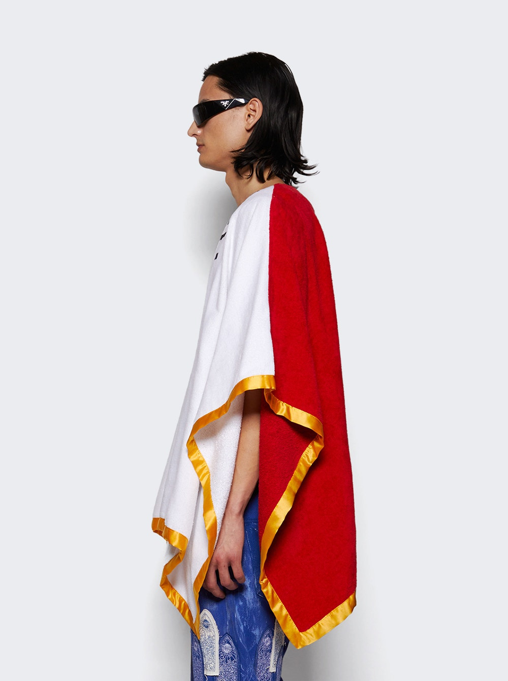 Boxing Towel Poncho Red And White - 3