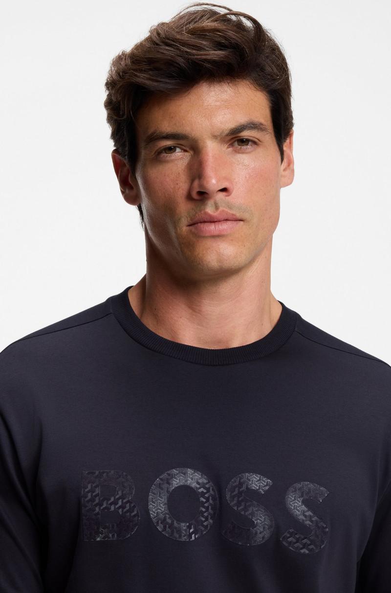 STRUCTURED-LOGO T-SHIRT IN COTTON JERSEY 3