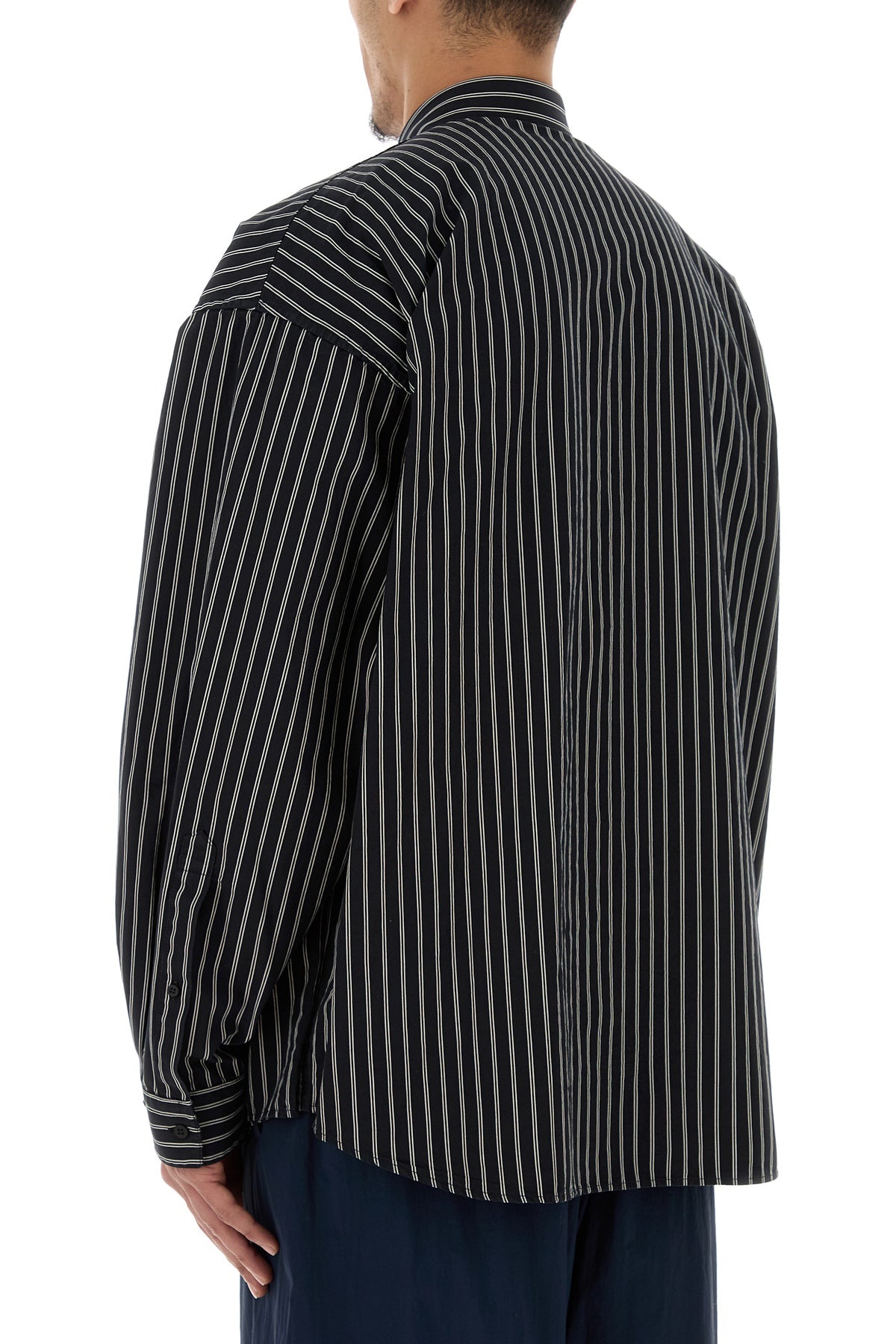 Embroidered poplin oversize shirt - 4