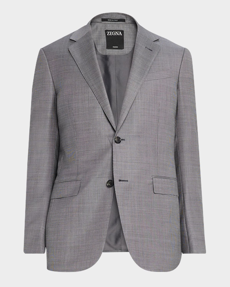 Wool Single-Breasted Blazer 1