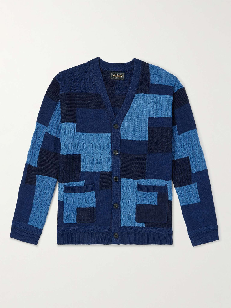 Patchwork Knitted Cotton Cardigan 1