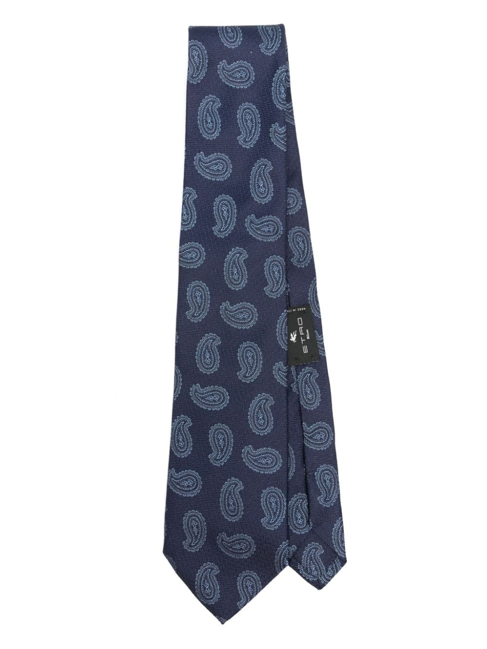 paisley-jacquard silk tie - 1